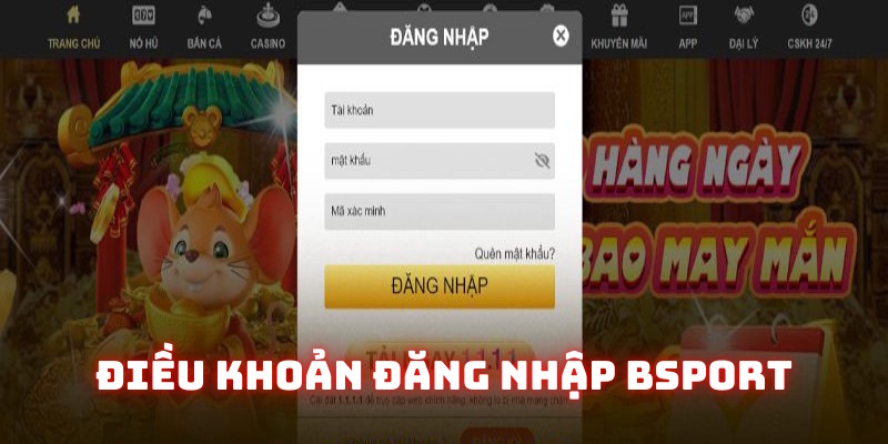 Điều khoản bạn cần đáp ứng đăng nhập Bsport 